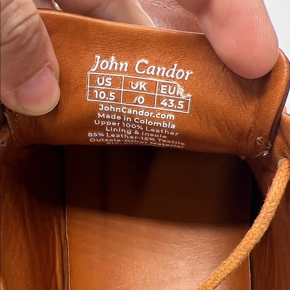 John Candor Handcrafted dress shoes size‎ 10.5